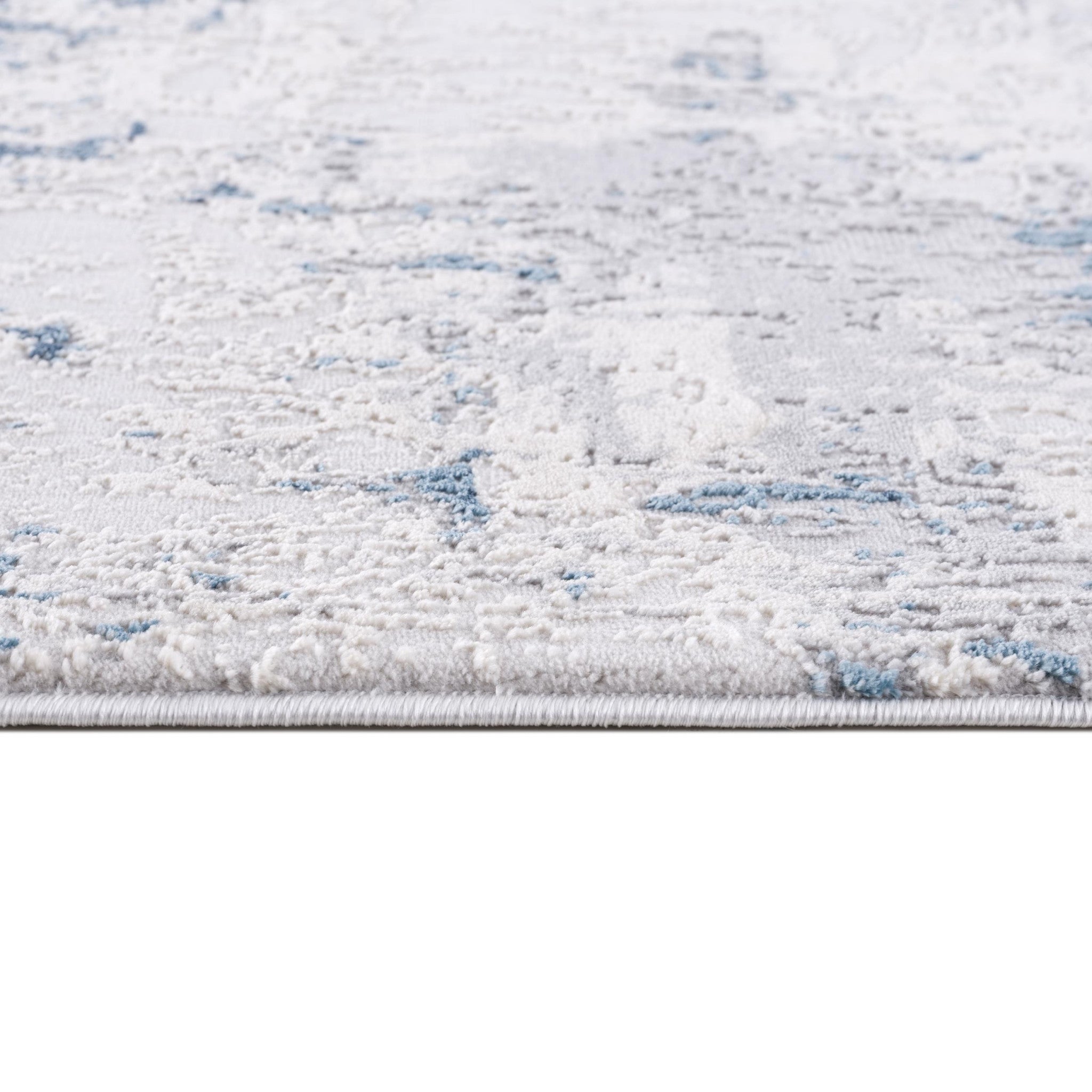 Stylish and Durable Blue Abstract Turkish Dhurrie Area Rug for Creating a Cozy and Inviting Indoor Space
