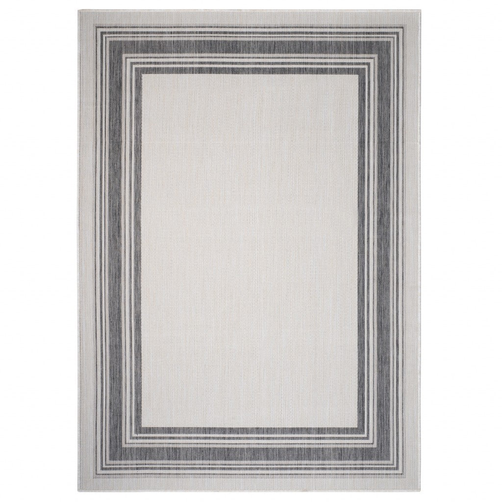 Elegant Turkish-Style Gray Indoor-Outdoor Area Rug for Stylish Home Decor