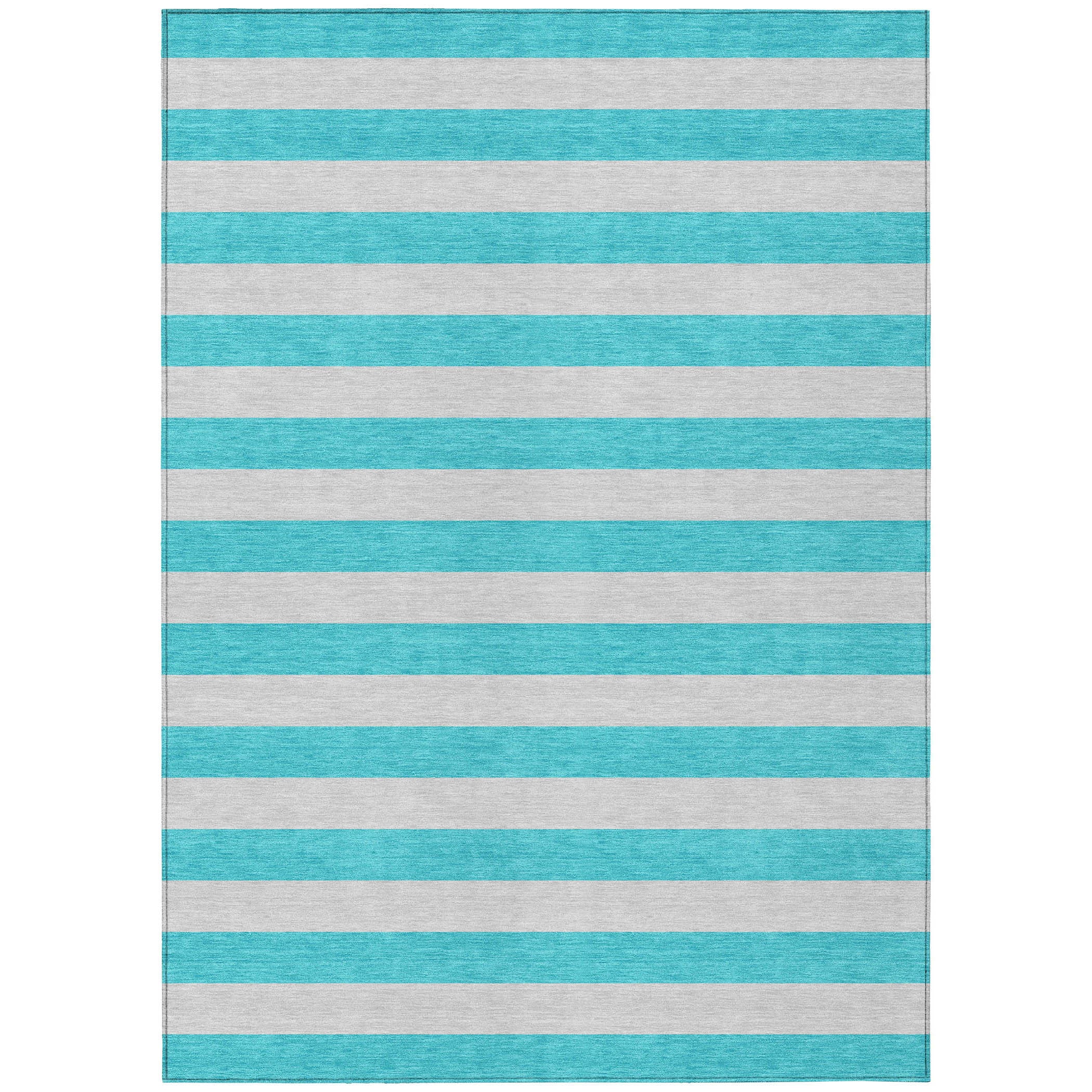 Stylish Washable and Stain - Resistant Coffee Striped Indoor - Outdoor Runner Rug