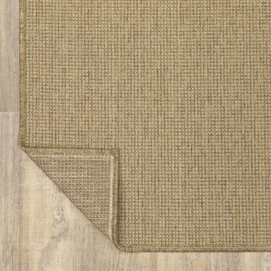Stylish and Durable Tan Stain-Resistant 4x6 Outdoor and Indoor Area Rug for Decorating Your Spaces