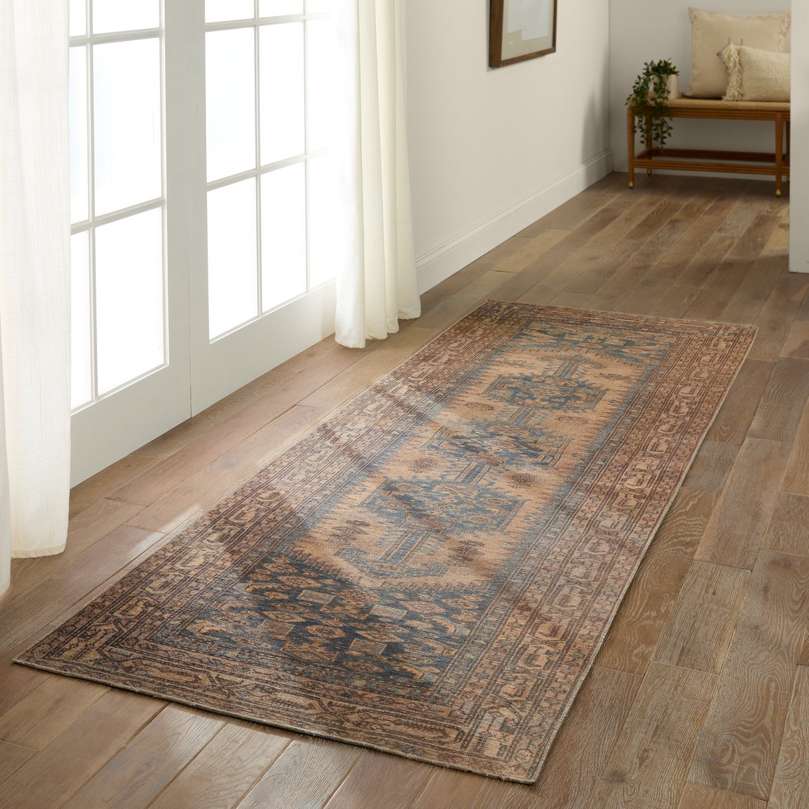 Canteena Reeves CAN03 RUG154733 Power-loomed 100% Polyester Traditional Medallion Indoor Rug for High Traffic