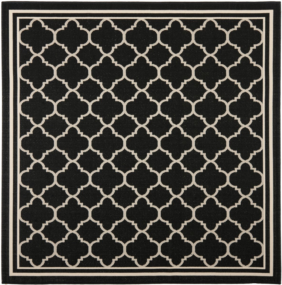 Stylish Courtyard Quatrefoil Pattern Indoor and Outdoor Area Rug with Weather-Resistant and Easy-Clean Features and Elegant Design