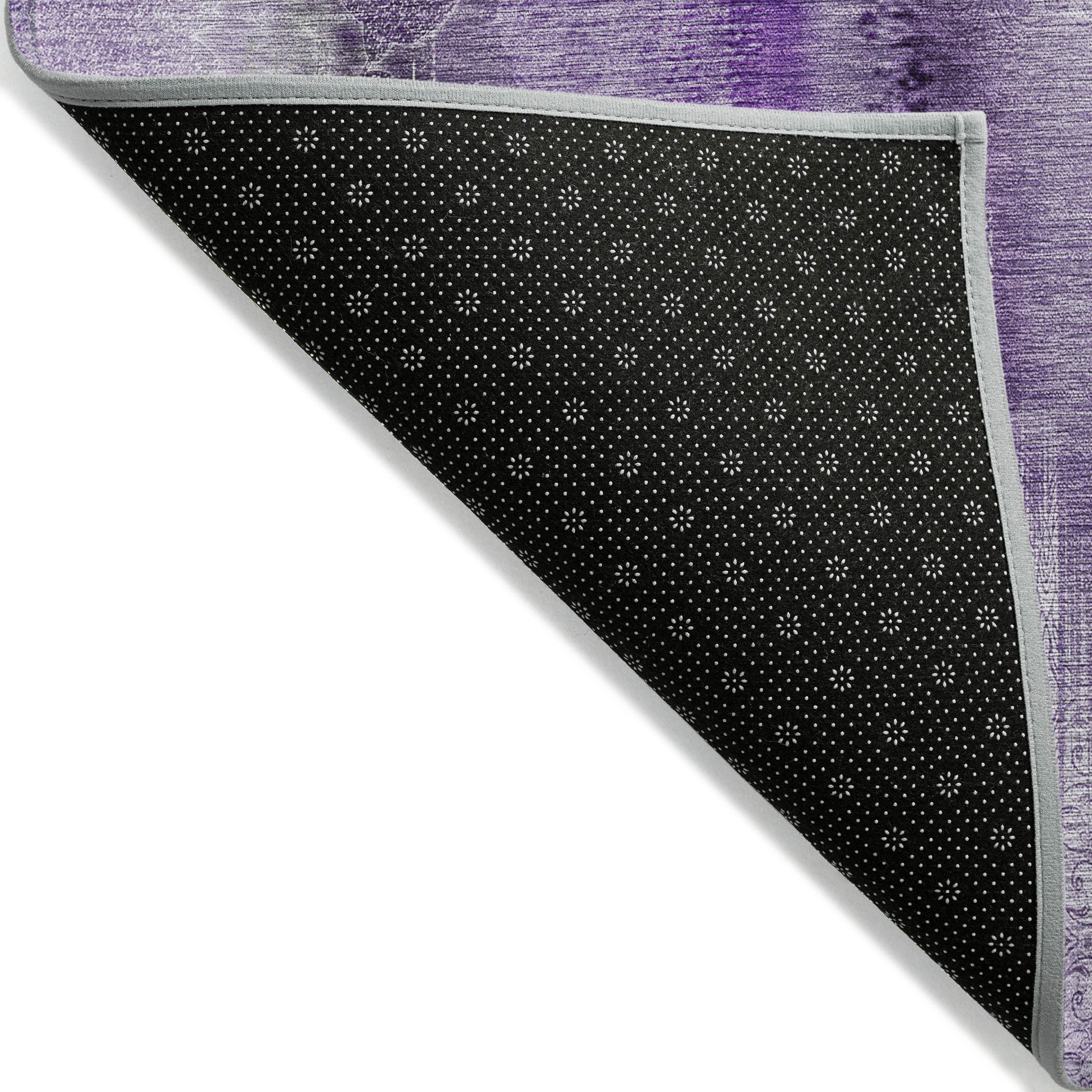 Stylish Washable, Stain-Resistant Non-Skid Purple Runner Rug for Indoor & Outdoor Use