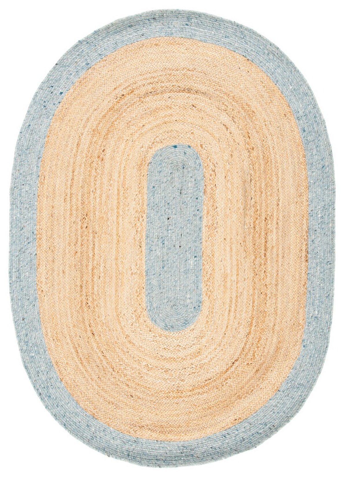 Exquisite Braided Hand-Woven Contemporary Floor Rug - An Eco-Friendly Blend of Jute, Wool, and Cotton for Elegant Interior Decor