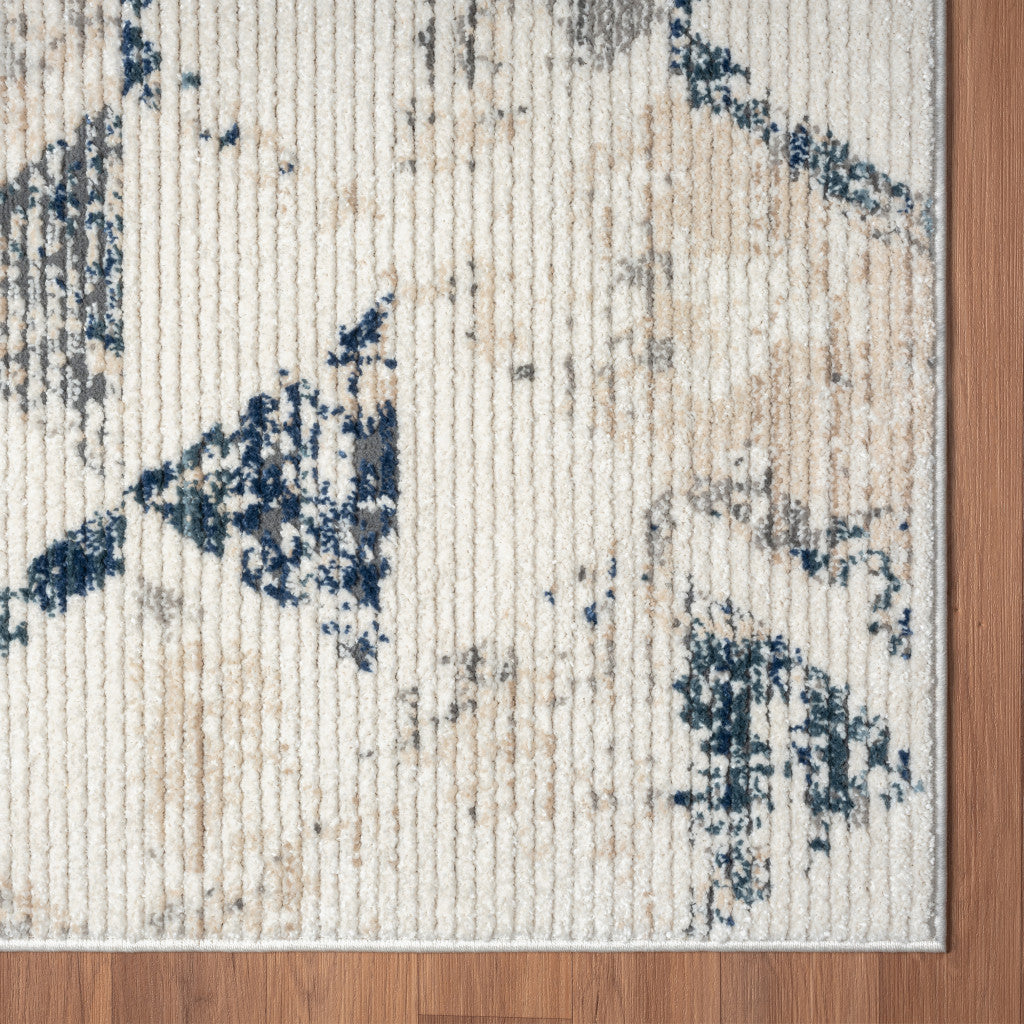Turkish-Made Ivory Geometric Area Rug - Modern Rectangle for Home Decor