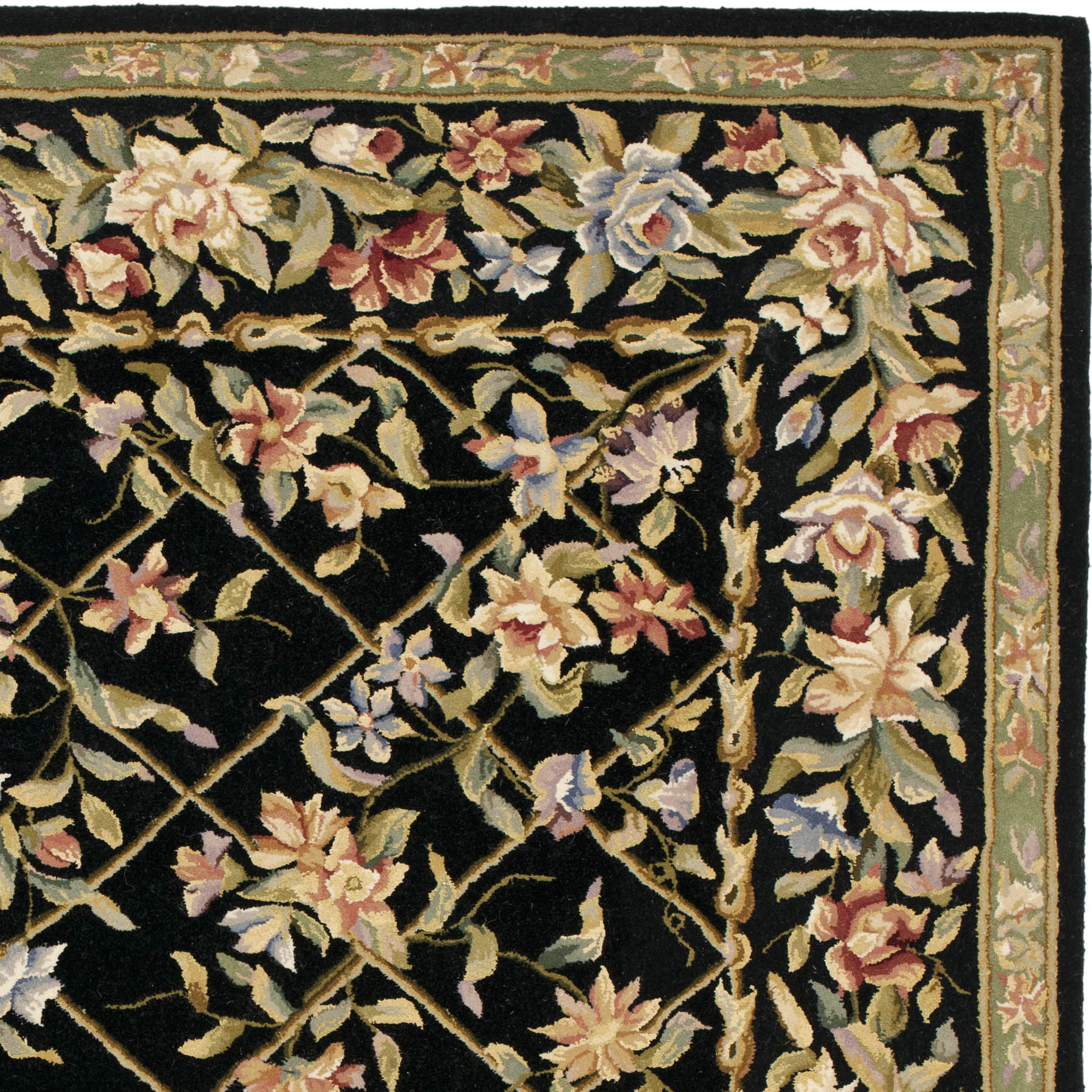 Luxurious Hand-Tufted Rectangle Rug: Silk & Wool Blend from China