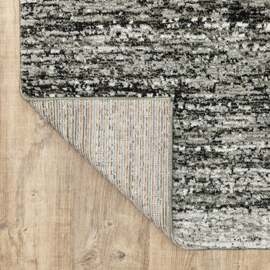 Luxurious Gold and Slate Abstract Contemporary Runner Rug for Creating Vibrant Interior Spaces