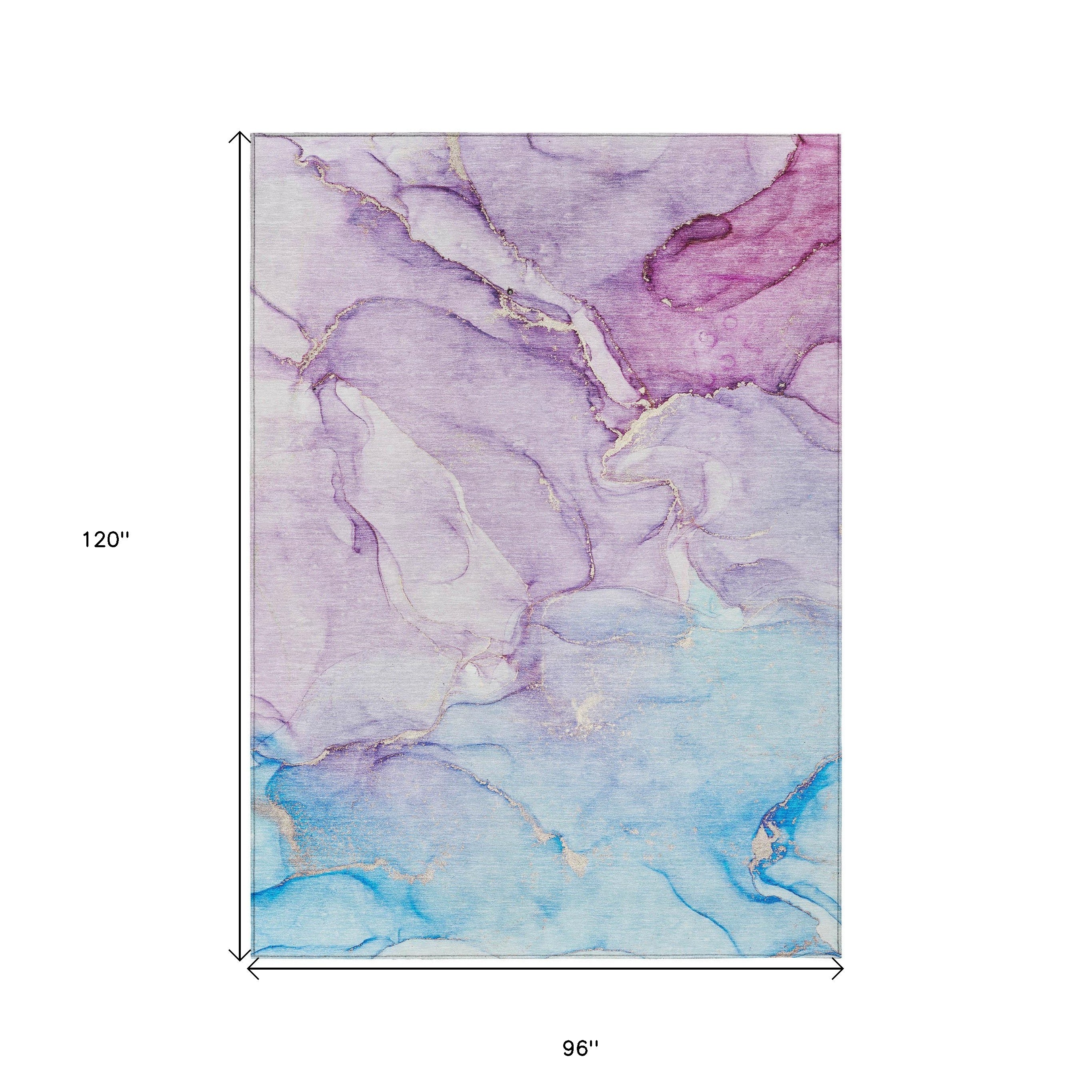 Stylish and Functional 8-Foot Abstract Washable Runner Rug for Indoor and Outdoor Use with Stain Resistant and Non-Skid Design