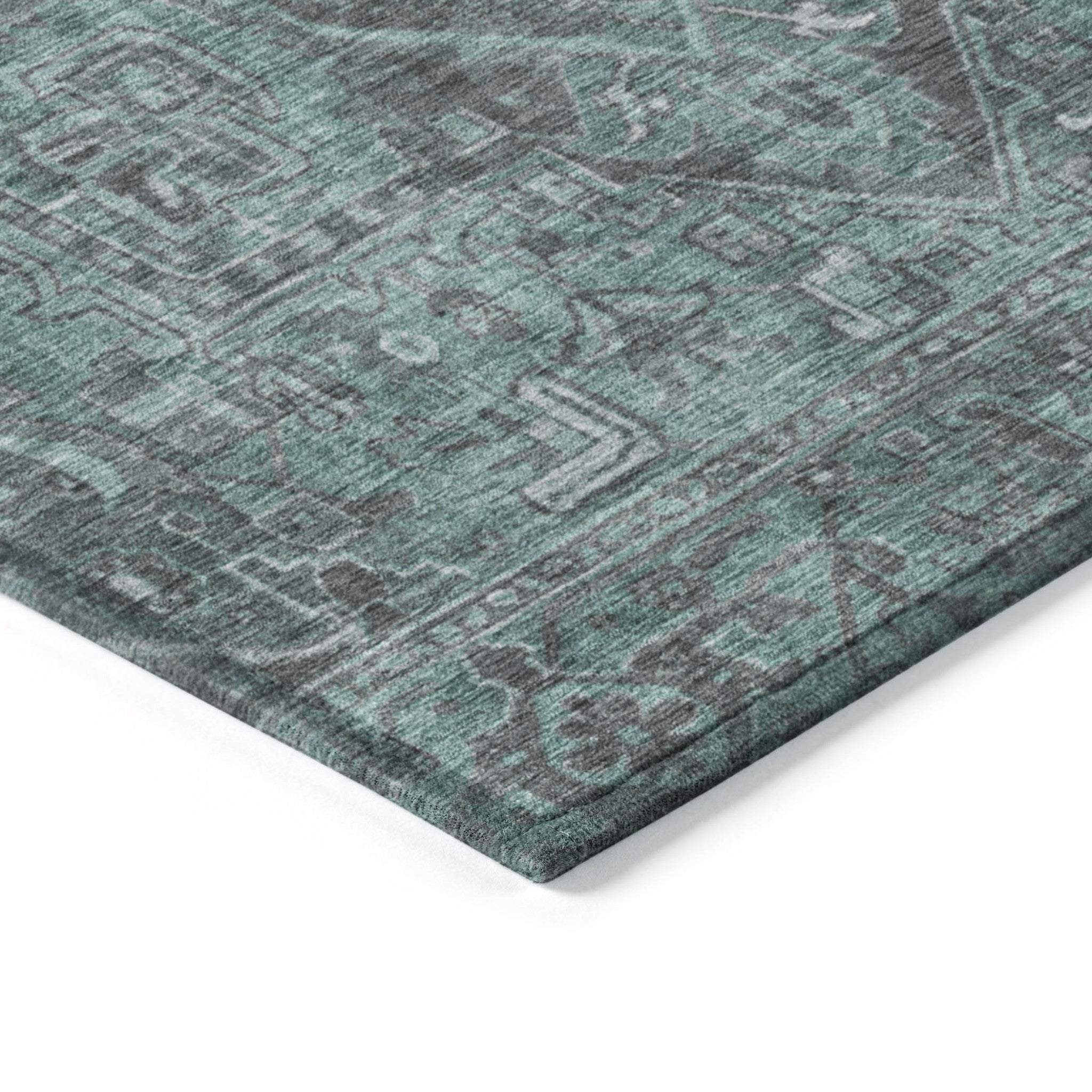 Fashionable Stain-Repellent Oriental Round Runner Rug - Anti-Slip for Indoor & Outdoor