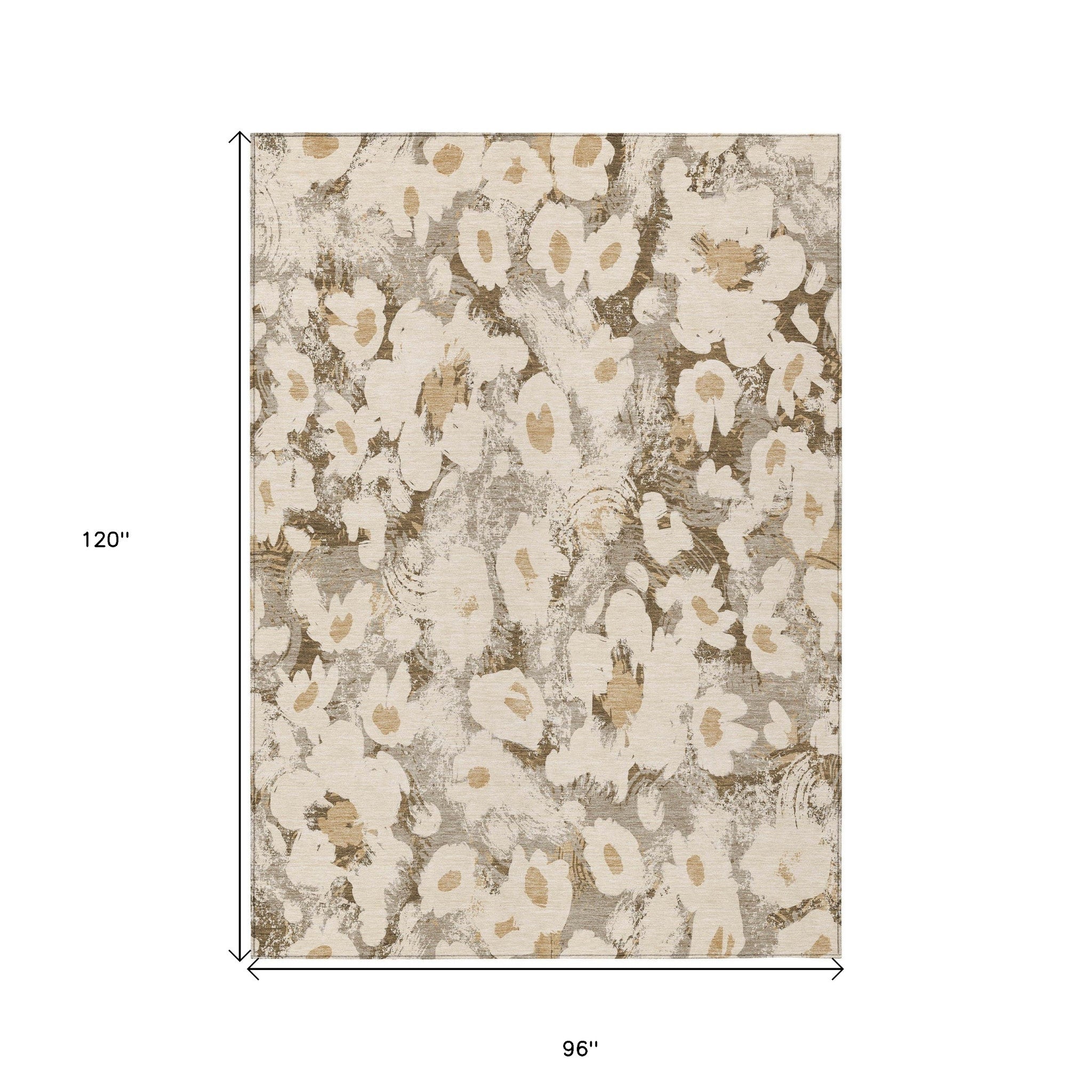 Exquisite Floral Indoor and Outdoor Runner Rug with Stain-Resistant, Non-Skid, and Washable Design for Home Decor