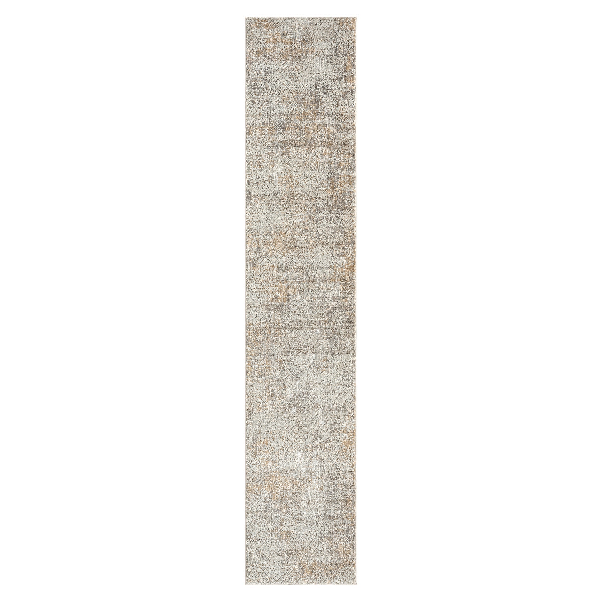Exquisite Distressed Gray Damask Area Runner Rug - Transform Your Living Space with Enduring Elegance and Superior Quality Design