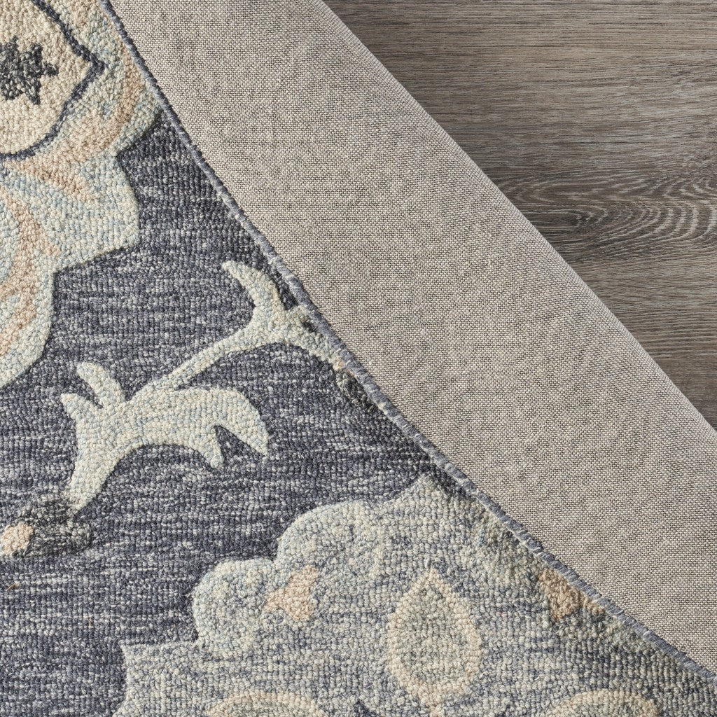 Stylish Hand-Tufted Blue and Gray Wool Area Rug for Your Living Space