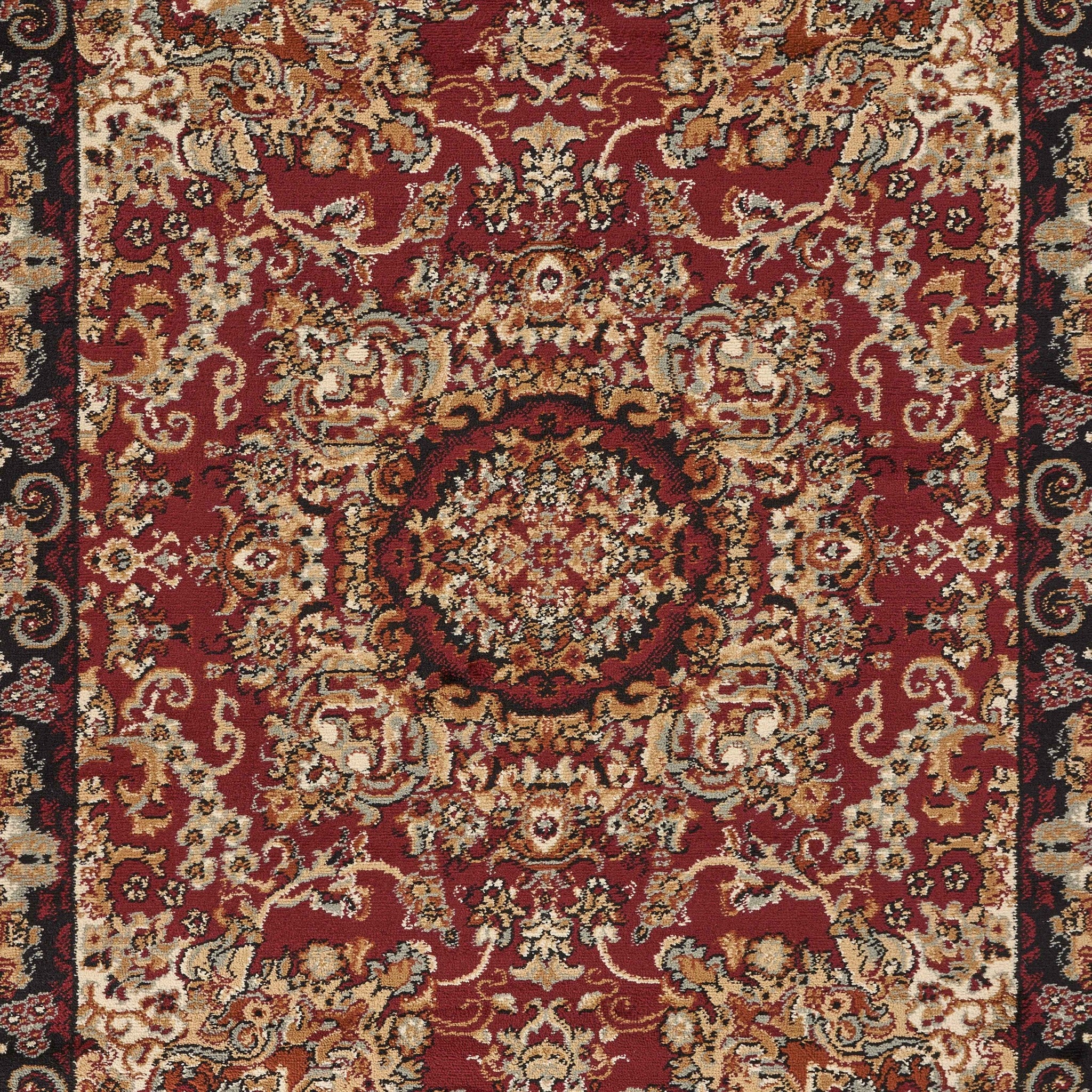 Luxurious Turkish Red Royal Medallion Area Rug with Timeless and Intricate Patterns for Any Indoor Space