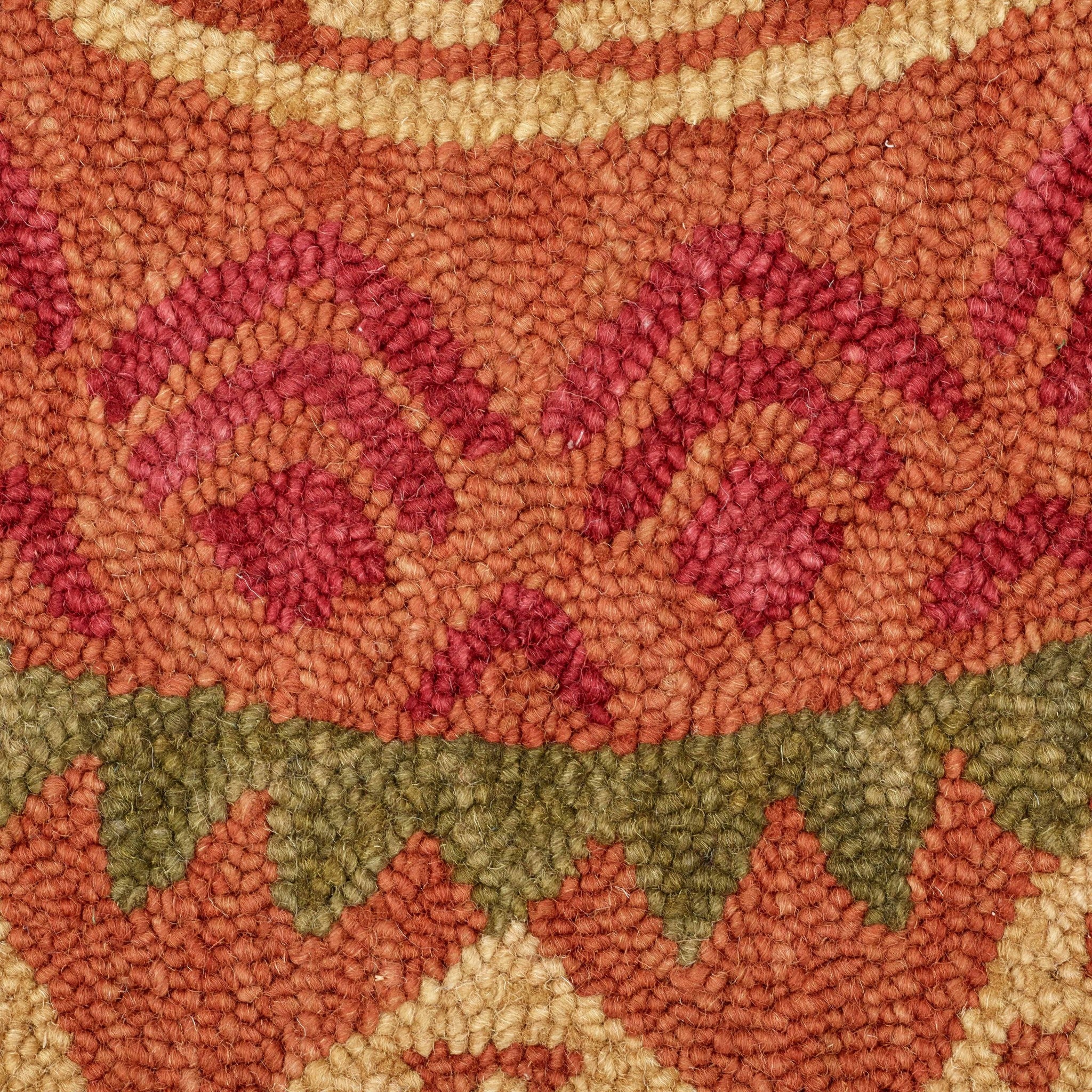 Luxurious Round Orange Southwestern Decorative Area Rug for Cozy Homes