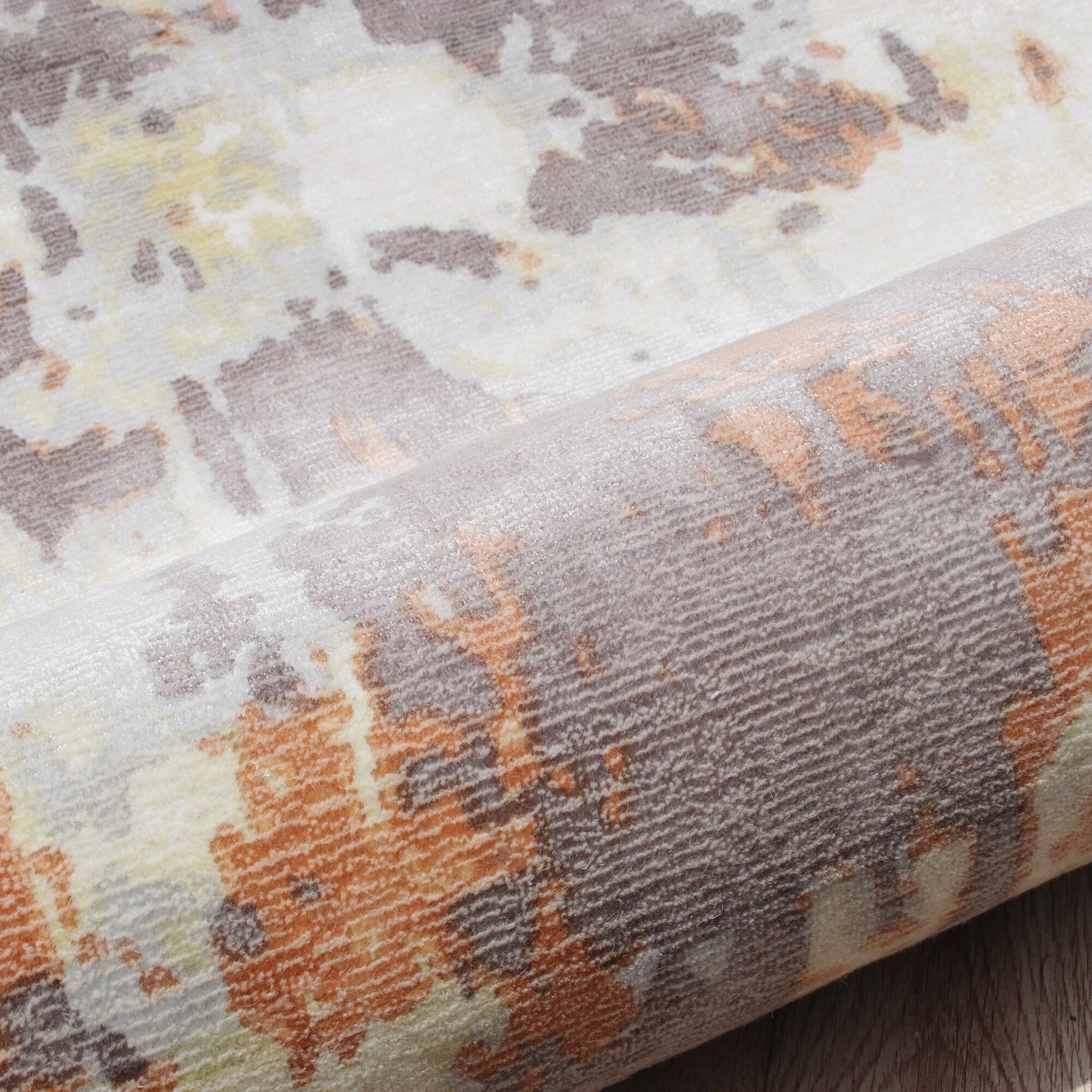 Exquisite Hand Loomed Abstract Brown Wool Blend Area Rug - A Distinctive and Stylish Addition for Warmth in Any Room