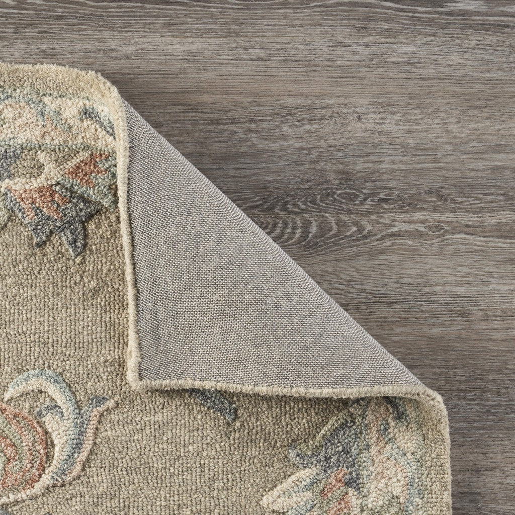 7' Hand-Tufted Gray Round Wool Area Rug - Stylish & Cozy for Any Home