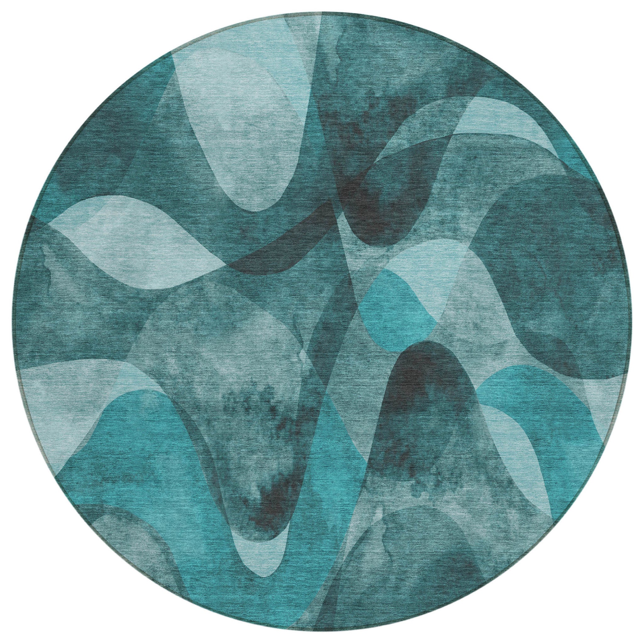 Modern Abstract Washable Non-Skid Purple Runner Rug for Indoor & Outdoor Use