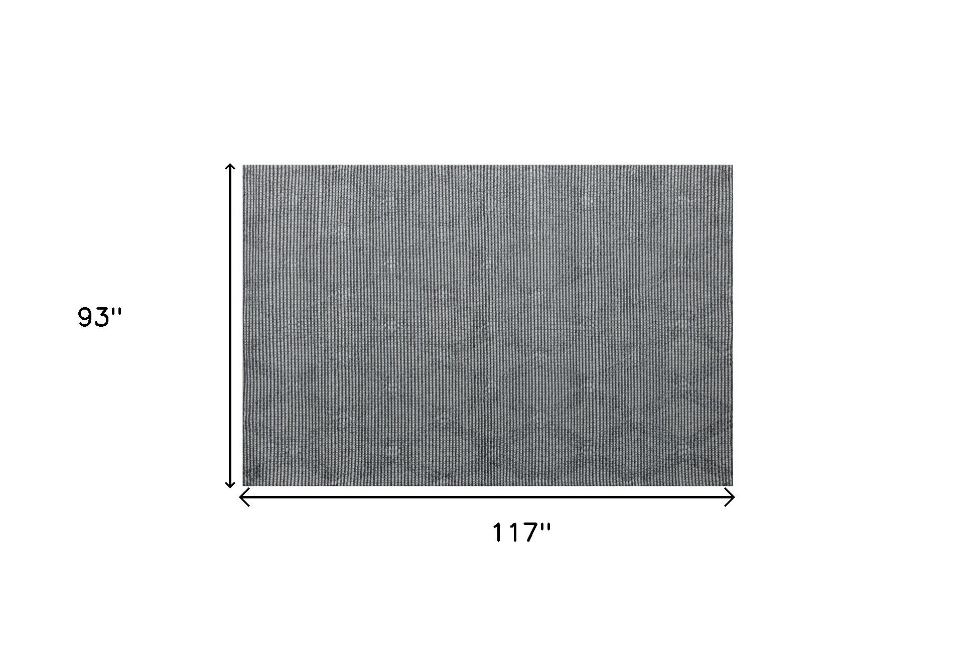 Stylish Hand-Woven Gray & Ivory Geometric Area Rug for Home Decor
