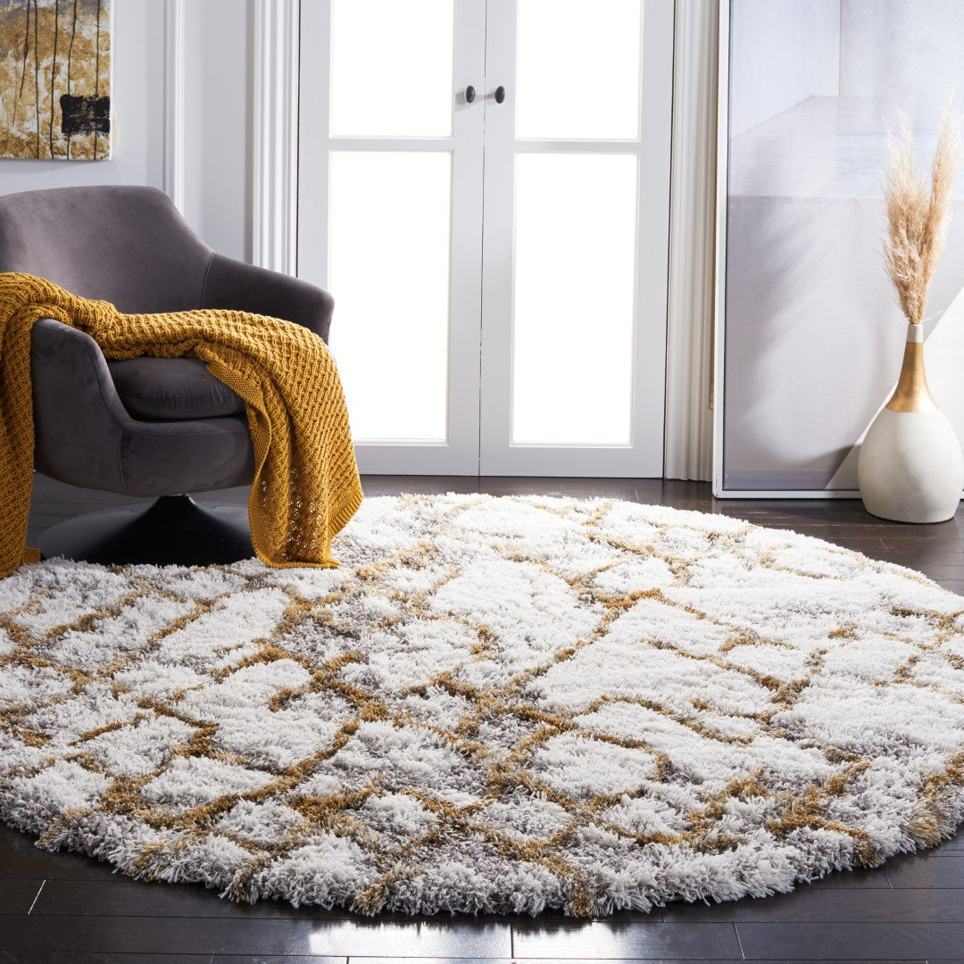 Luxurious Power-Loomed Polypropylene Shag Rug with 1.97-Inch Pile for Ultimate Comfort