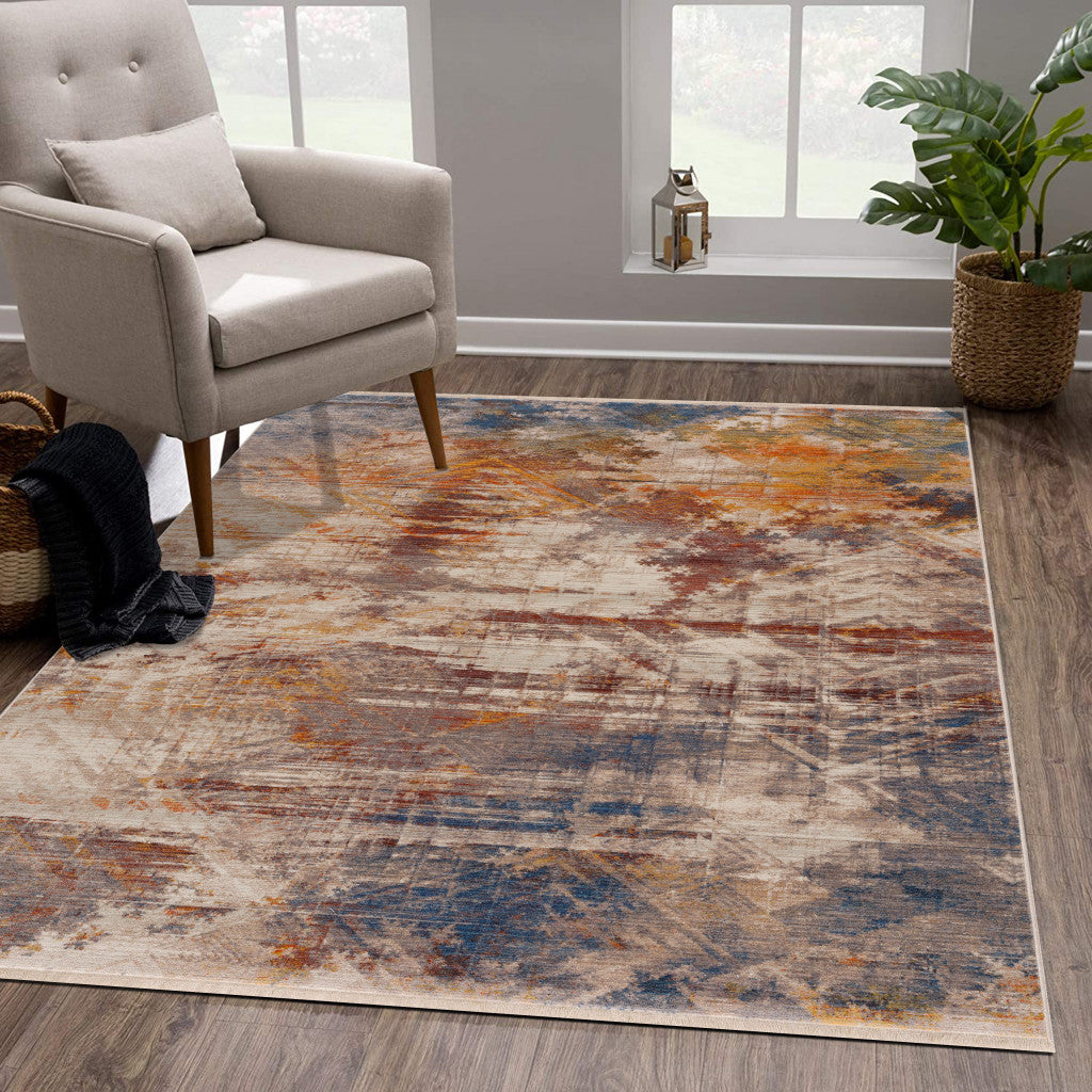 Stylish and Comfortable Gray Abstract Distressed Area Rug for Home Decoration - Enhance Your Living Space with Quality Design