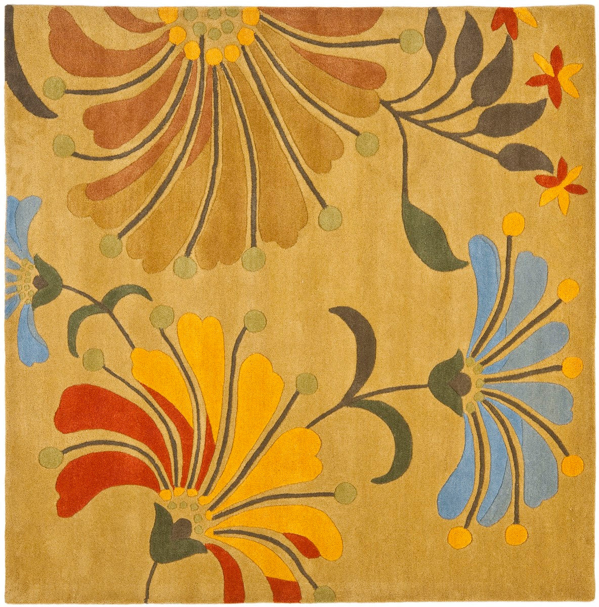 Safavieh Soho Collection Hand - Tufted Wool and Viscose Area Rug with Elegant Transitional Design for Both Contemporary and Traditional Living Spaces