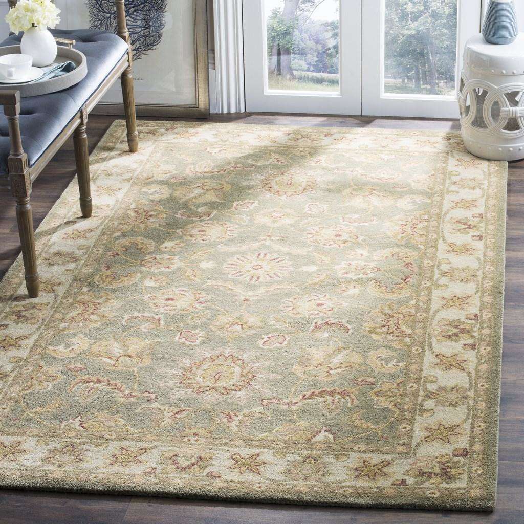 Exquisite 19th Century Persian-Inspired Hand-Tufted Wool Floor Rug with Enduring Allure