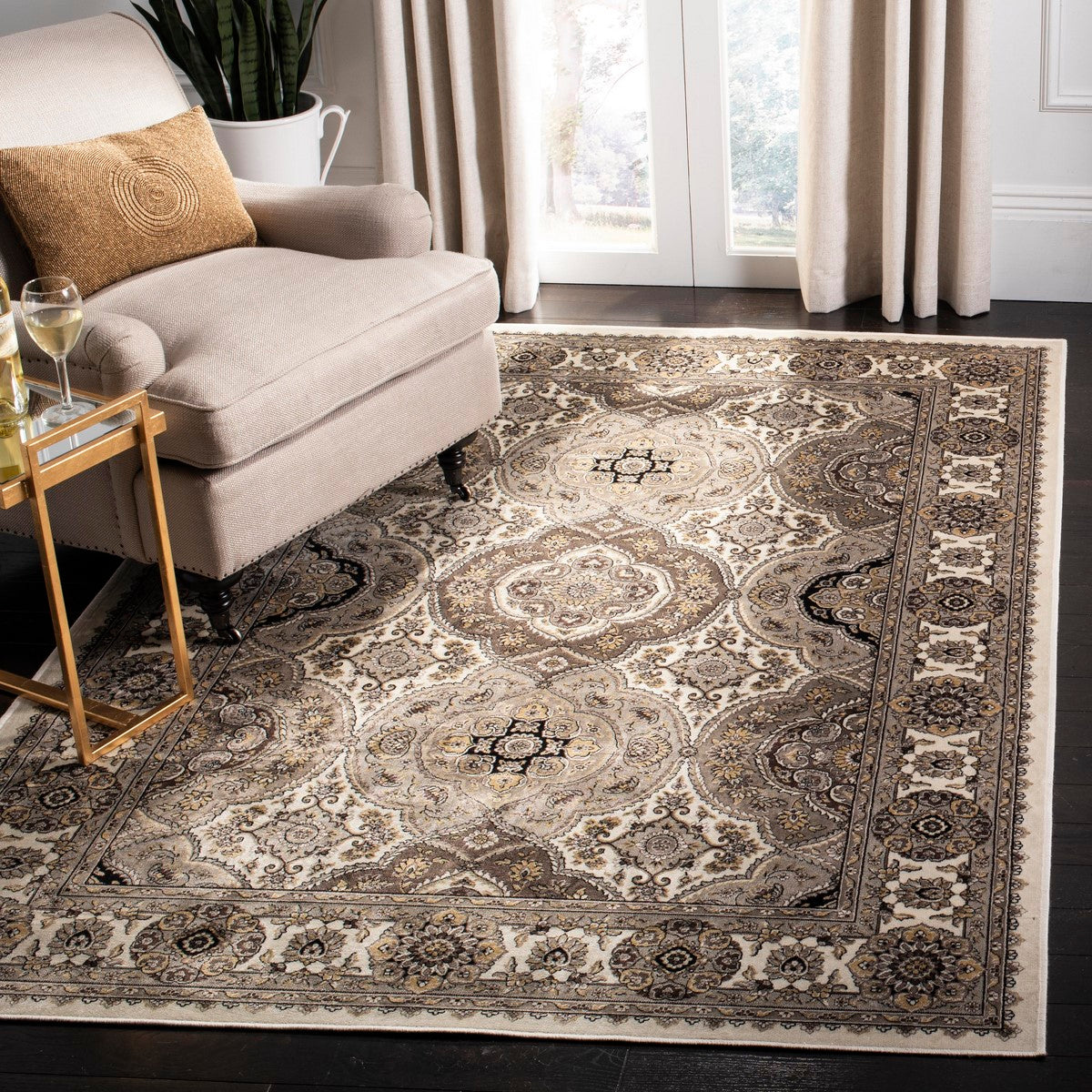 Atlas Power Loomed Rug - Soft Viscose Pile, Luxurious Texture for Any Space