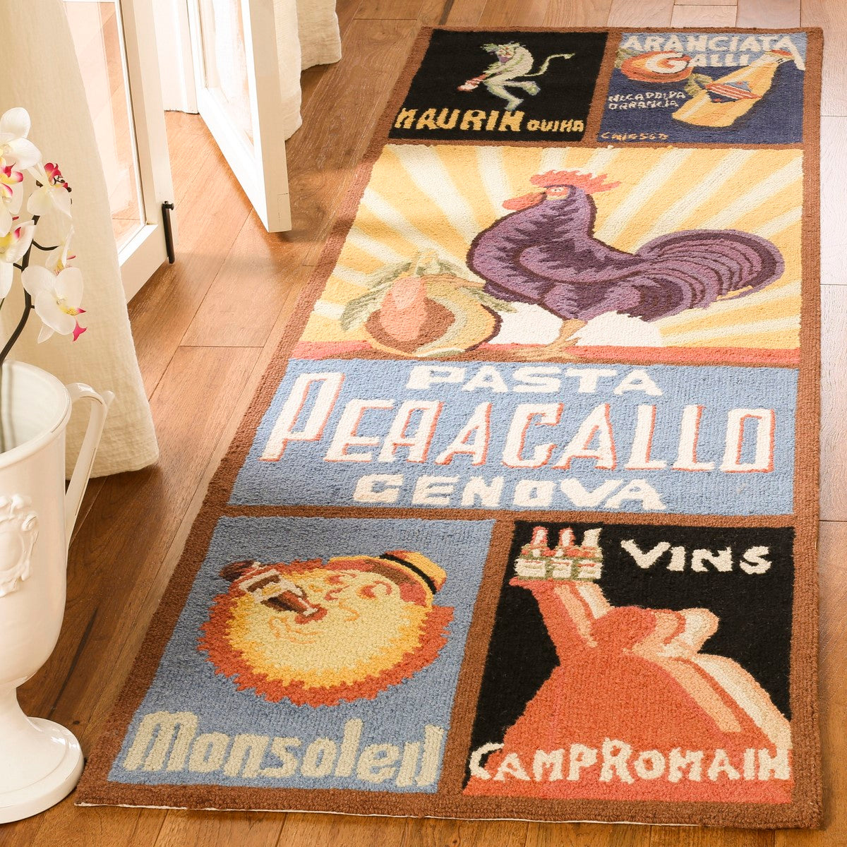 Luxurious Hand-Hooked Chelsea Rug: 100% Wool Pile on Durable Cotton Backing for Timeless Charm
