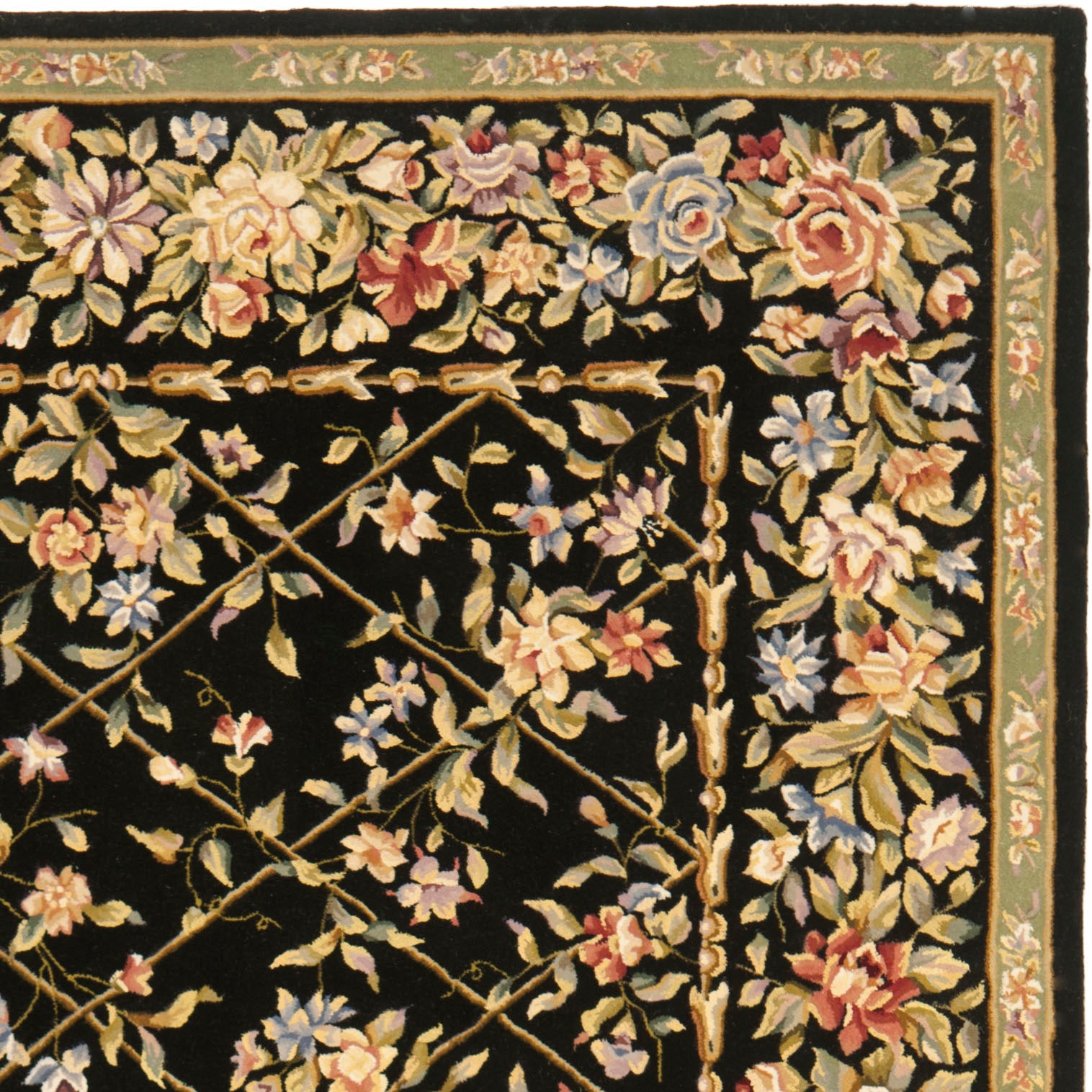 Luxurious Hand-Tufted Rectangle Rug: Silk & Wool Blend from China
