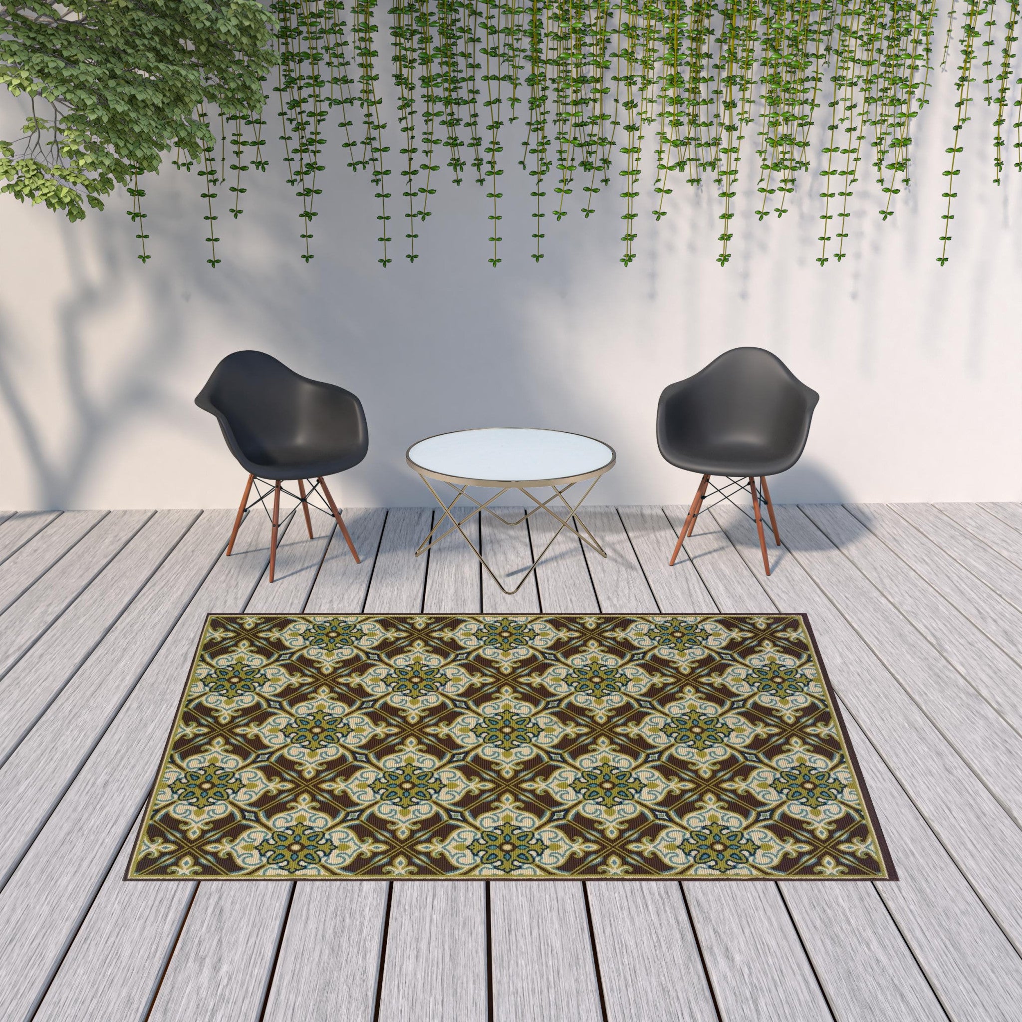 Stylish Stain-Resistant Floral Outdoor Rugs for Indoor & Outdoor Use