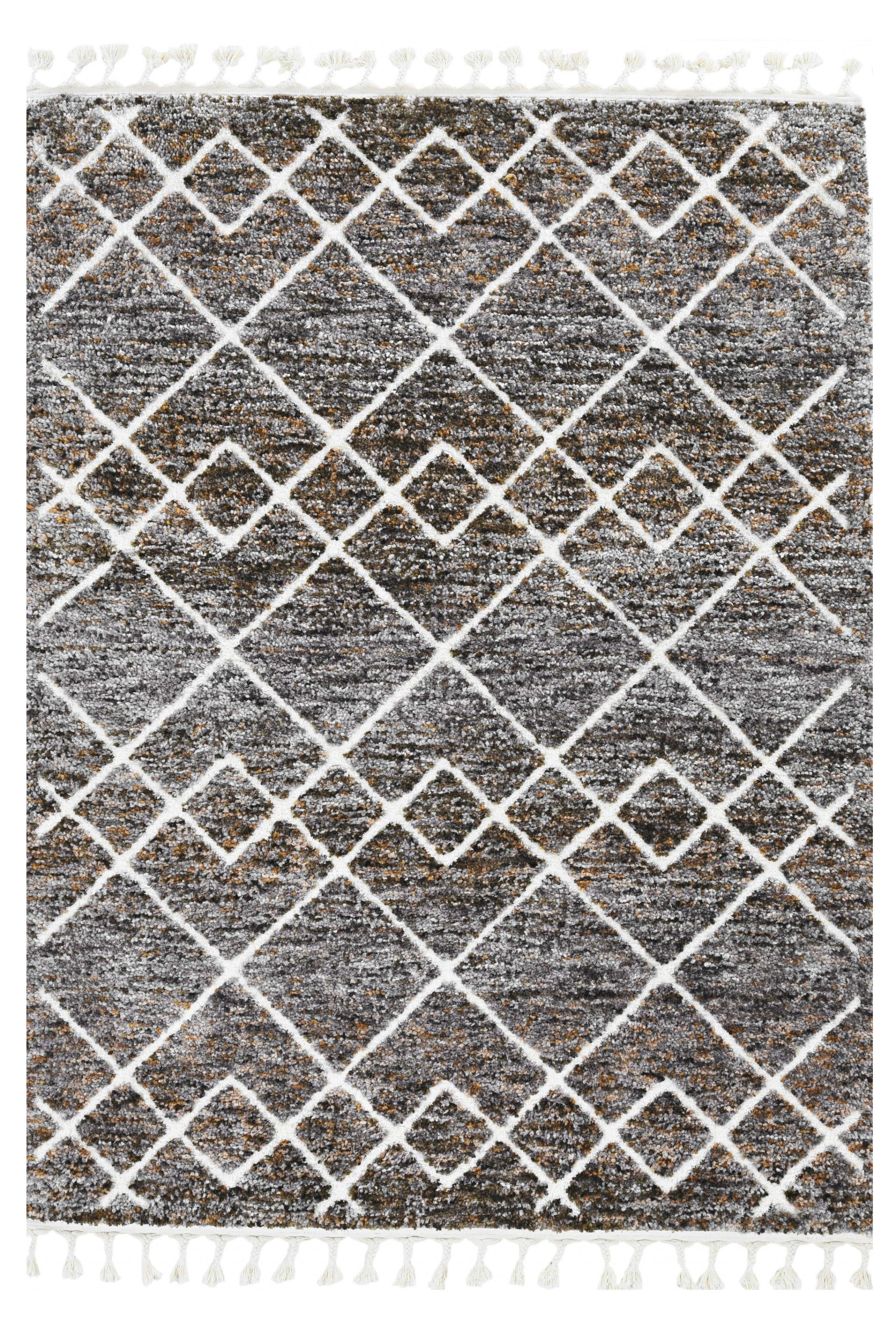Durable Polyester Brown Area Rug with Contemporary Design for Modern Homes