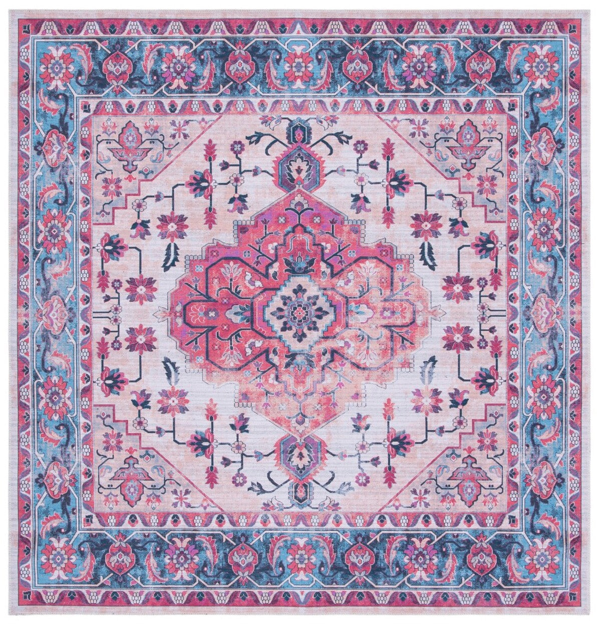 Luxurious Machine - Washable Turkish Power Loomed Cotton Blend Serapi Transitional Rug