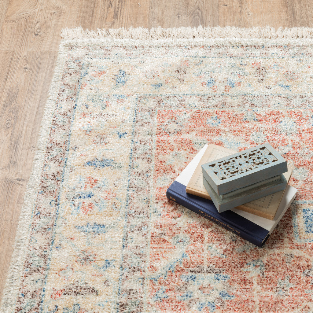 Unique Hand - Loomed Stain - Resistant Oriental Area Rug with Fringe for Stylish Spaces