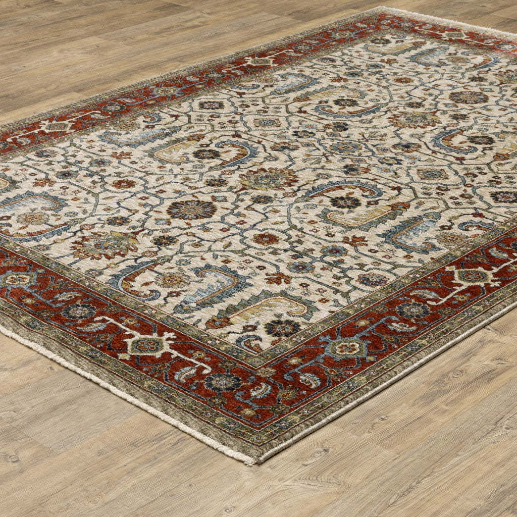 Stain-Resistant Tasseled Oriental Runner Rug - Ideal for Kid and Pet Spaces