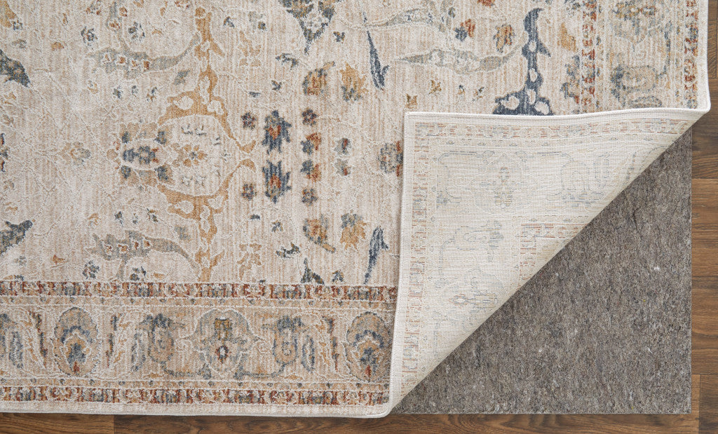 Stain-Resistant Ikat Area Rug in Stylish Taupe with Elegant Fringes for Any Room