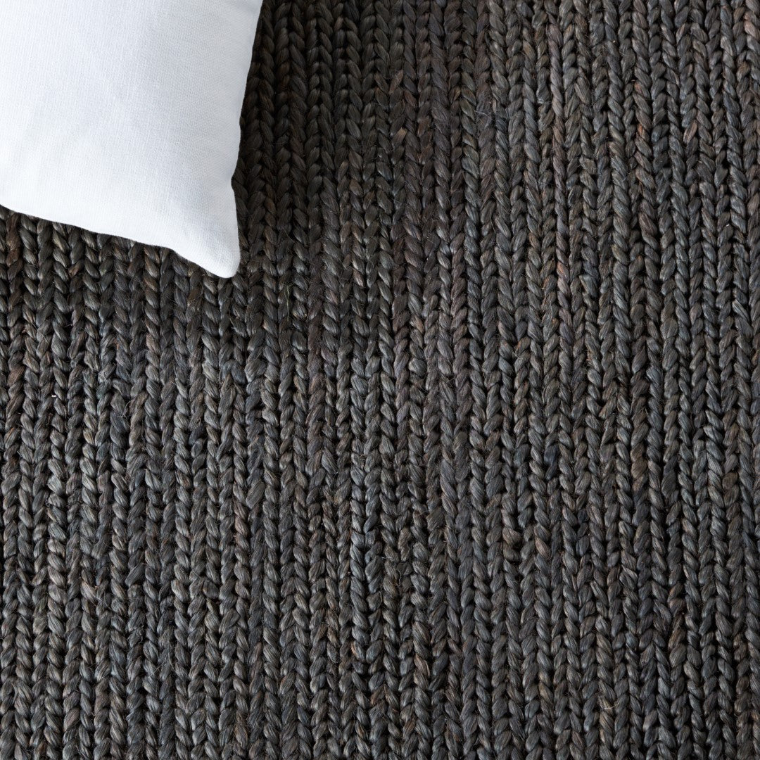 Eco-Friendly Hand-Knotted Jute and Cotton Rug for Natural Home Decor