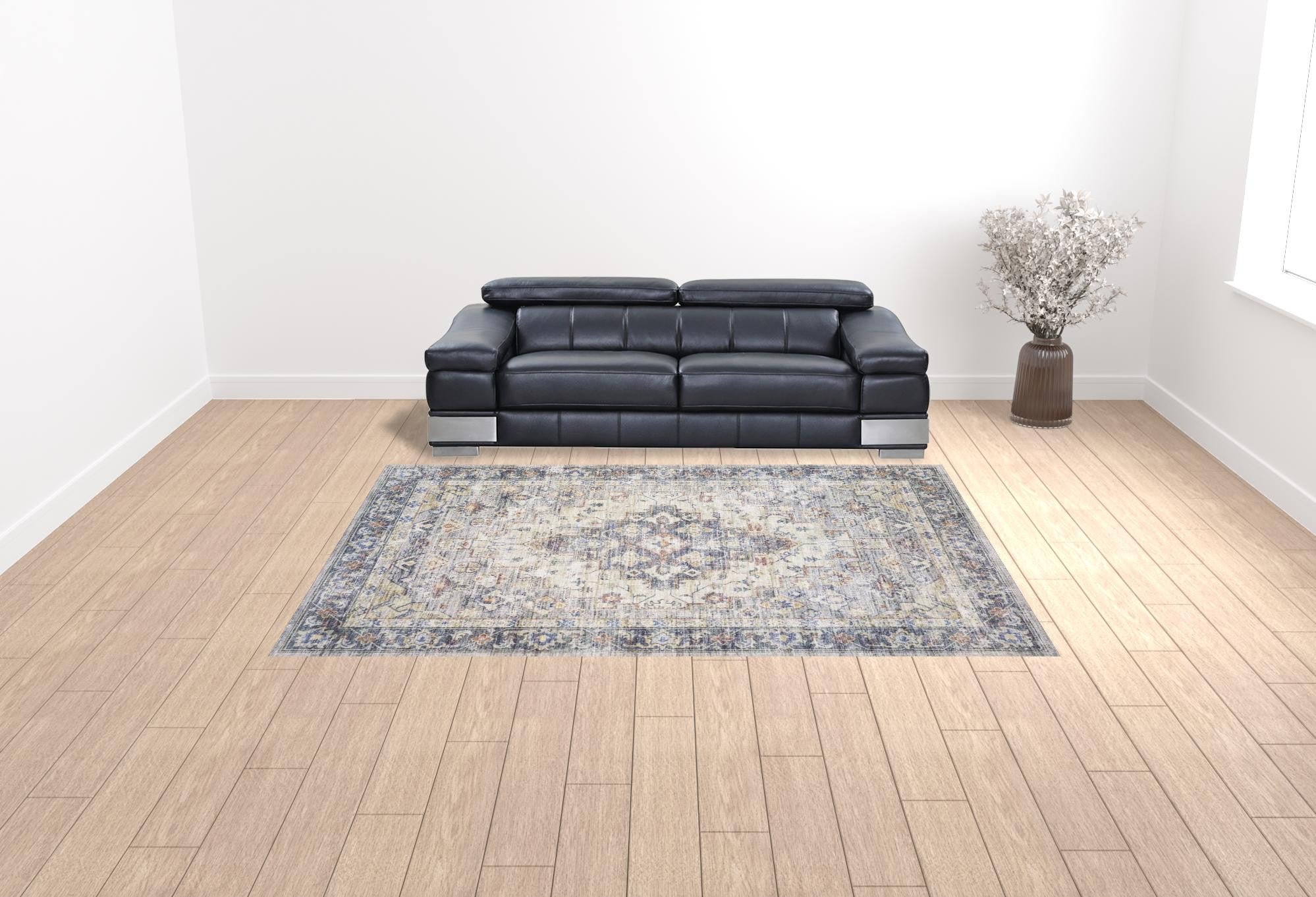 Stain-Resistant Oriental Runner Rug in Vibrant Colors for Kid & Pet Spaces