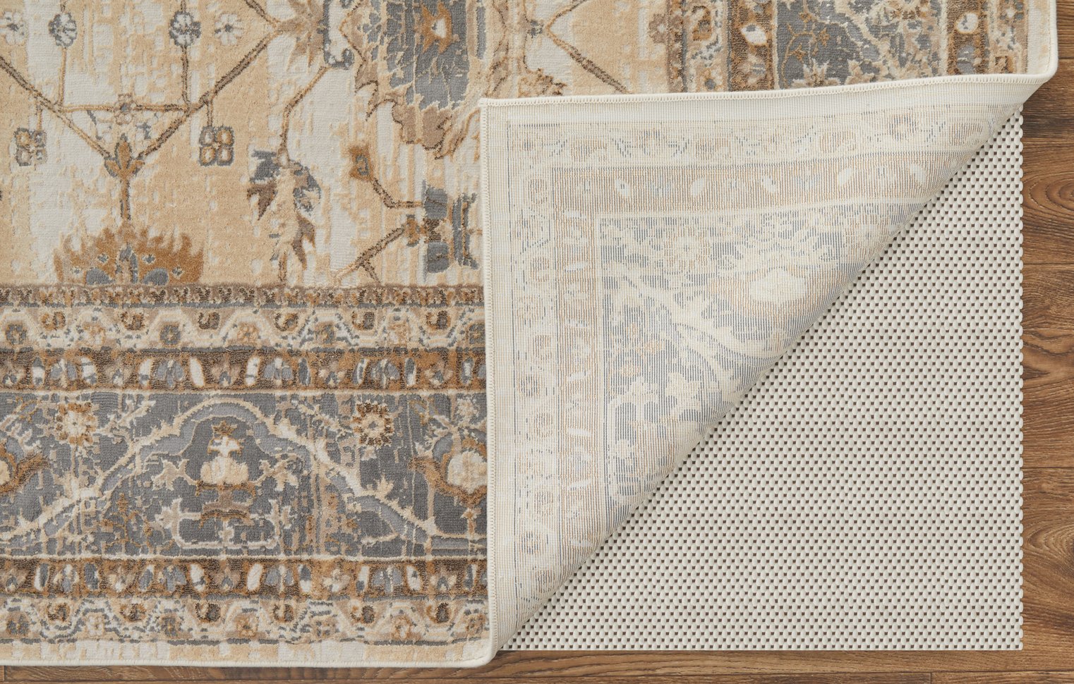 Celene Vintage-Inspired Floral Area Rug with Elegant Power Loomed Design in a Warm and Neutral Color Palette, Ideal for Any Living Space