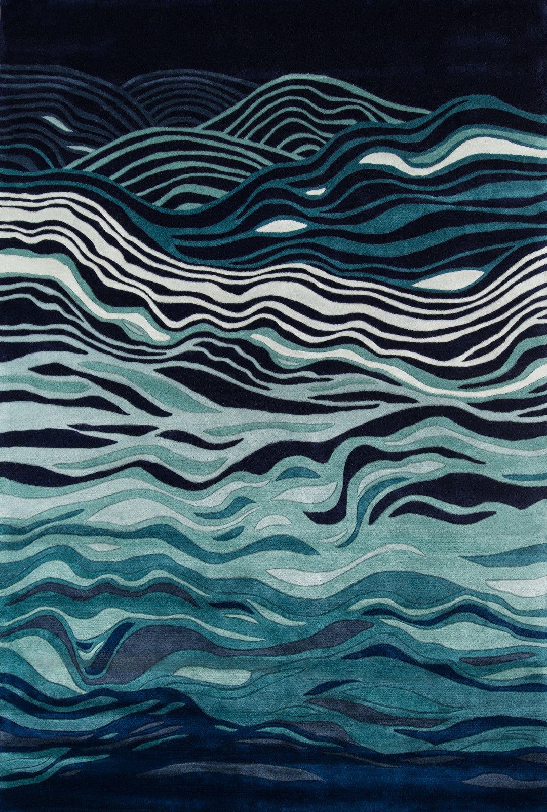 New Wave NW144 Hand-Tufted Abstract Wool Indoor Area Rug - Contemporary Art for Floors