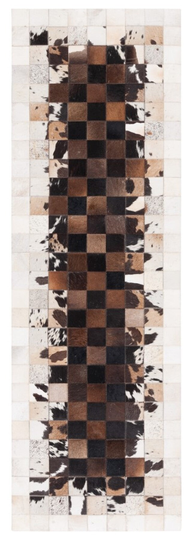 Exquisite Hand-Woven Indian Leather Rug: Studio Leather 215 for Timeless Style