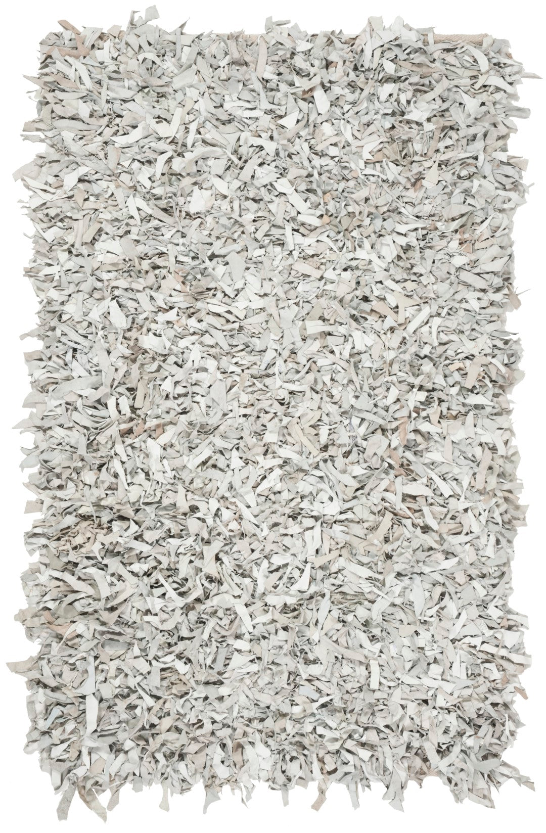 Luxurious Hand-Knotted 601 Leather Shag Rug: 90% Leather & Cotton Blend for Stunning Interiors