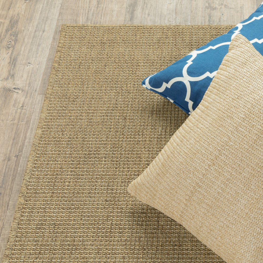 Stylish and Durable Tan Stain-Resistant 4x6 Outdoor and Indoor Area Rug for Decorating Your Spaces