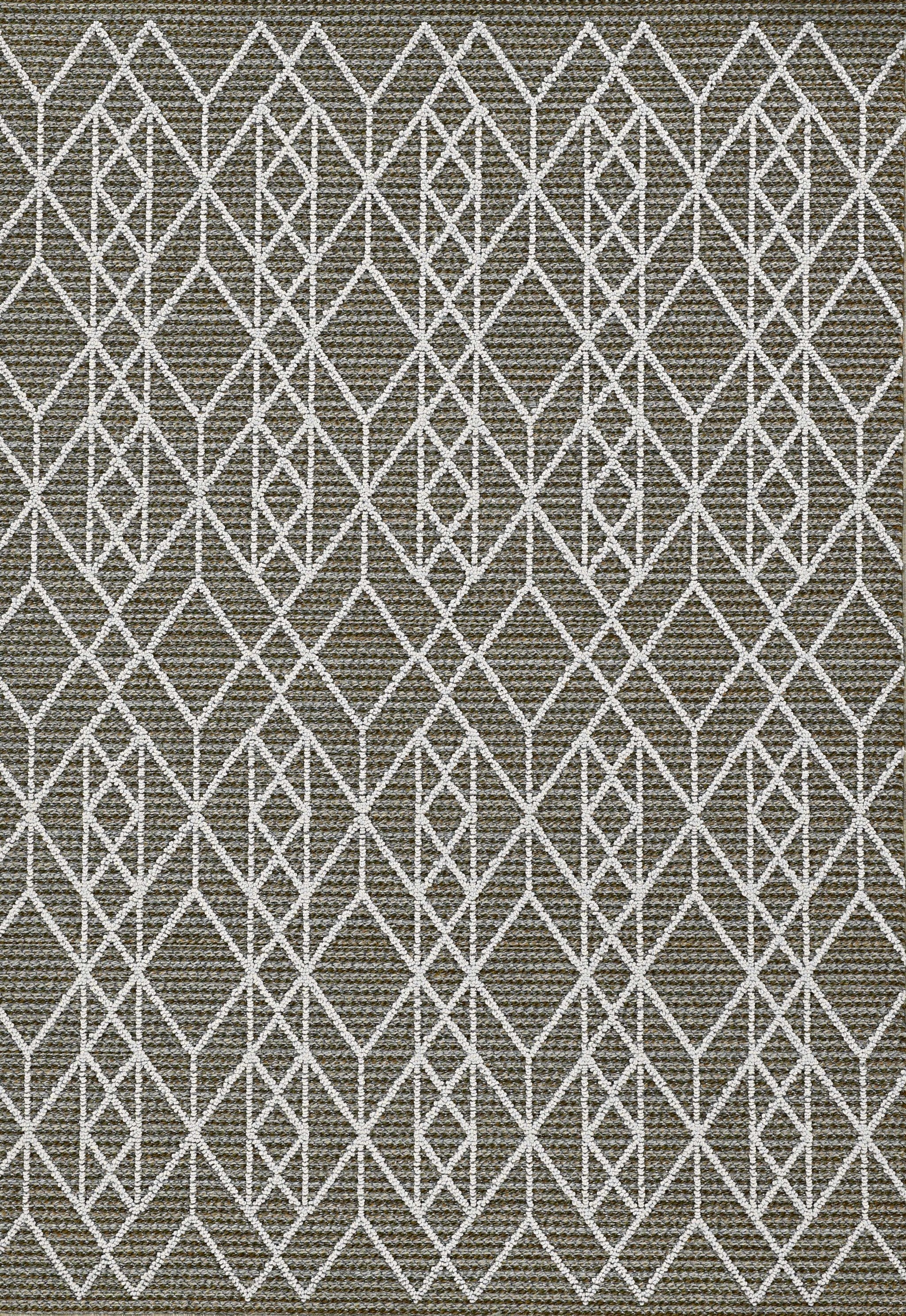 Trendy Gray Geometric Southwestern Indoor-Outdoor Rectangle Area Rug