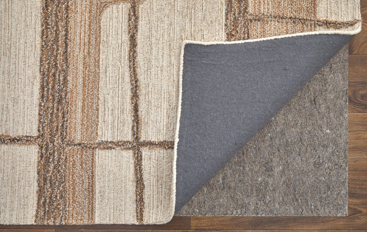 Stylish and Durable Hand-Tufted Wool and Nylon Geometric Area Rug for High-Traffic Spaces