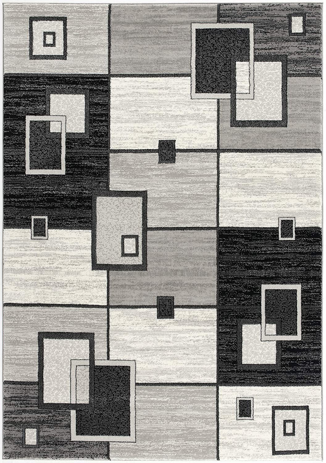 Stylish Gray Abstract Power Loom Runner Area Rug - Enhance Your Living Space with Artistic Design and Comfort