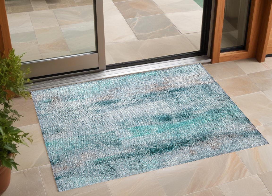 Stylish Washable, Stain-Resistant Non-Skid Purple Runner Rug for Indoor & Outdoor Use