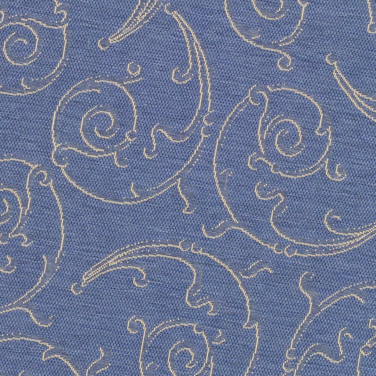 Stylish Courtyard Decor - Luxurious Power Loomed Indoor and Outdoor Area Rug Featuring an Elegant Vine Scroll Pattern
