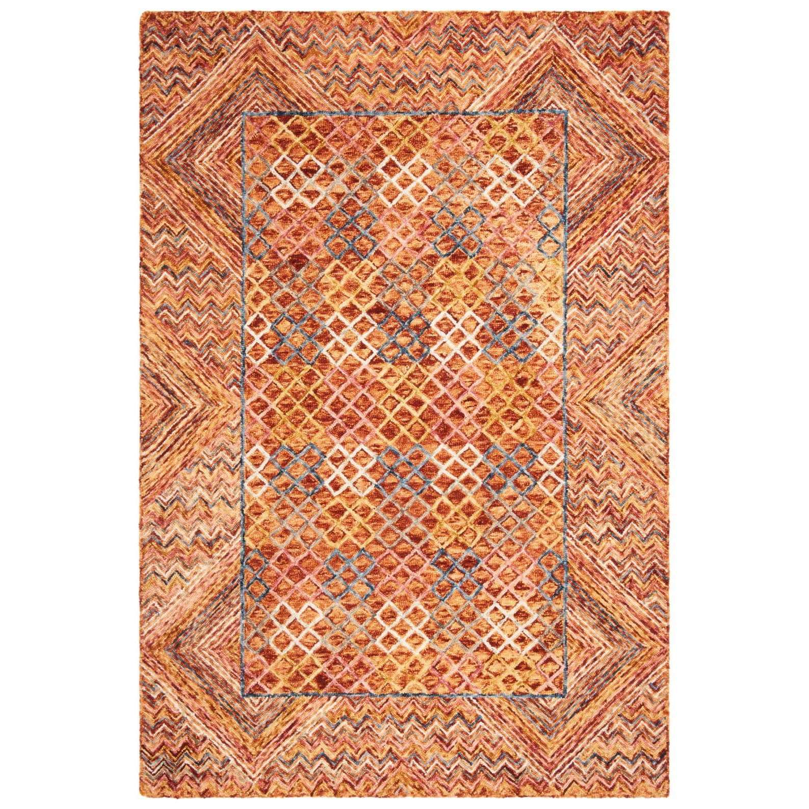 Luxurious Hand-Tufted 10MM Pile Height Wool Rectangle Rug from India