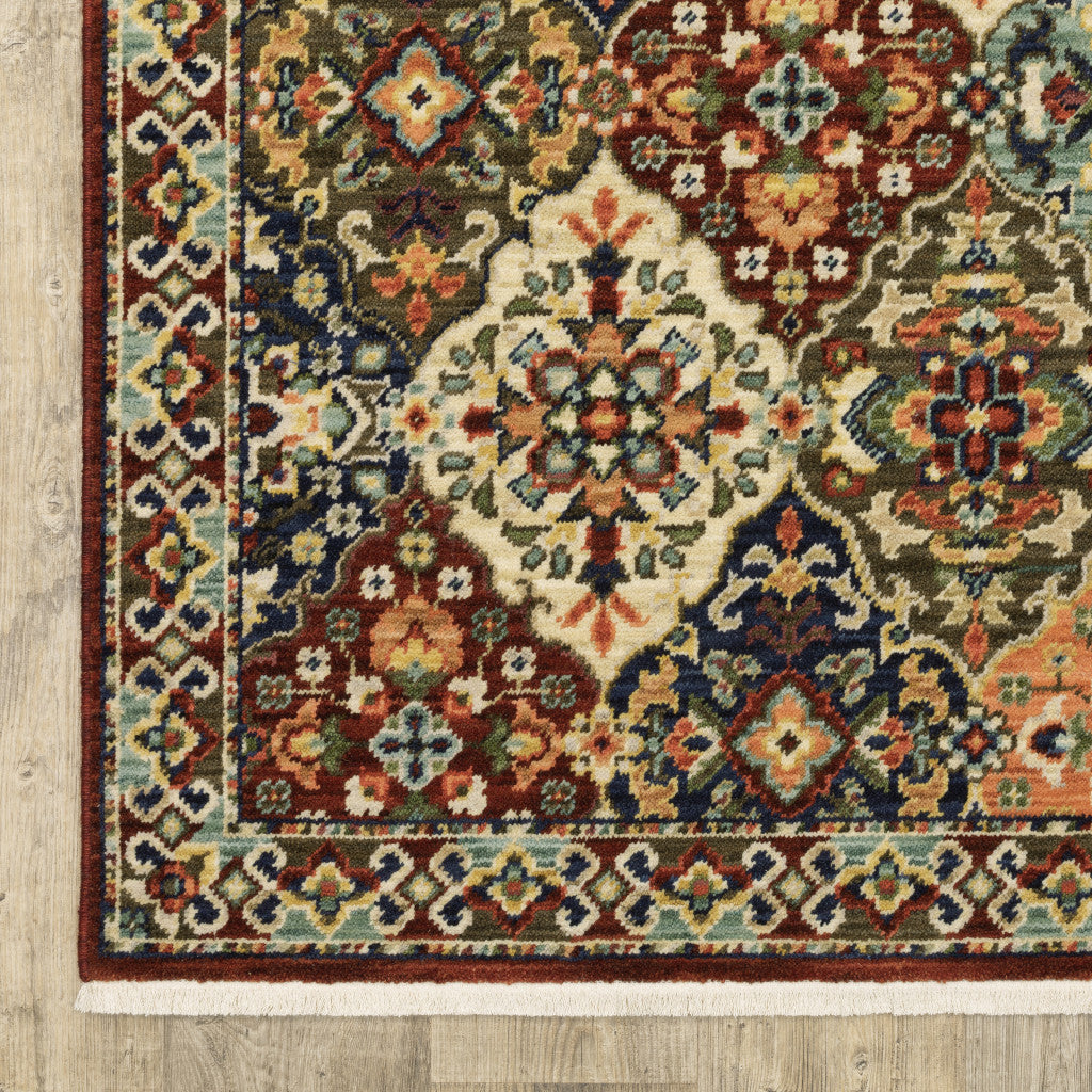 Exquisite Oriental Stain-Resistant Area Rug with Fringe, Ideal for Kids and Pet Spaces, Measuring 36 x 24 Inches