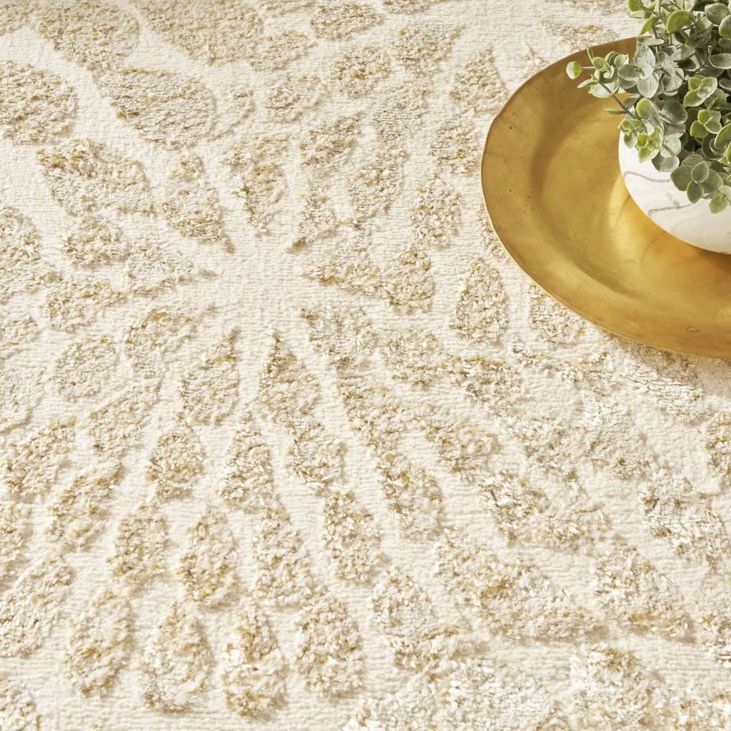 Ivory-Colored Abstract Design Modern Area Rug - Ideal for Creating Cozy and Stylish Living Spaces, Measuring 5 Feet by 7 Feet Rectangle